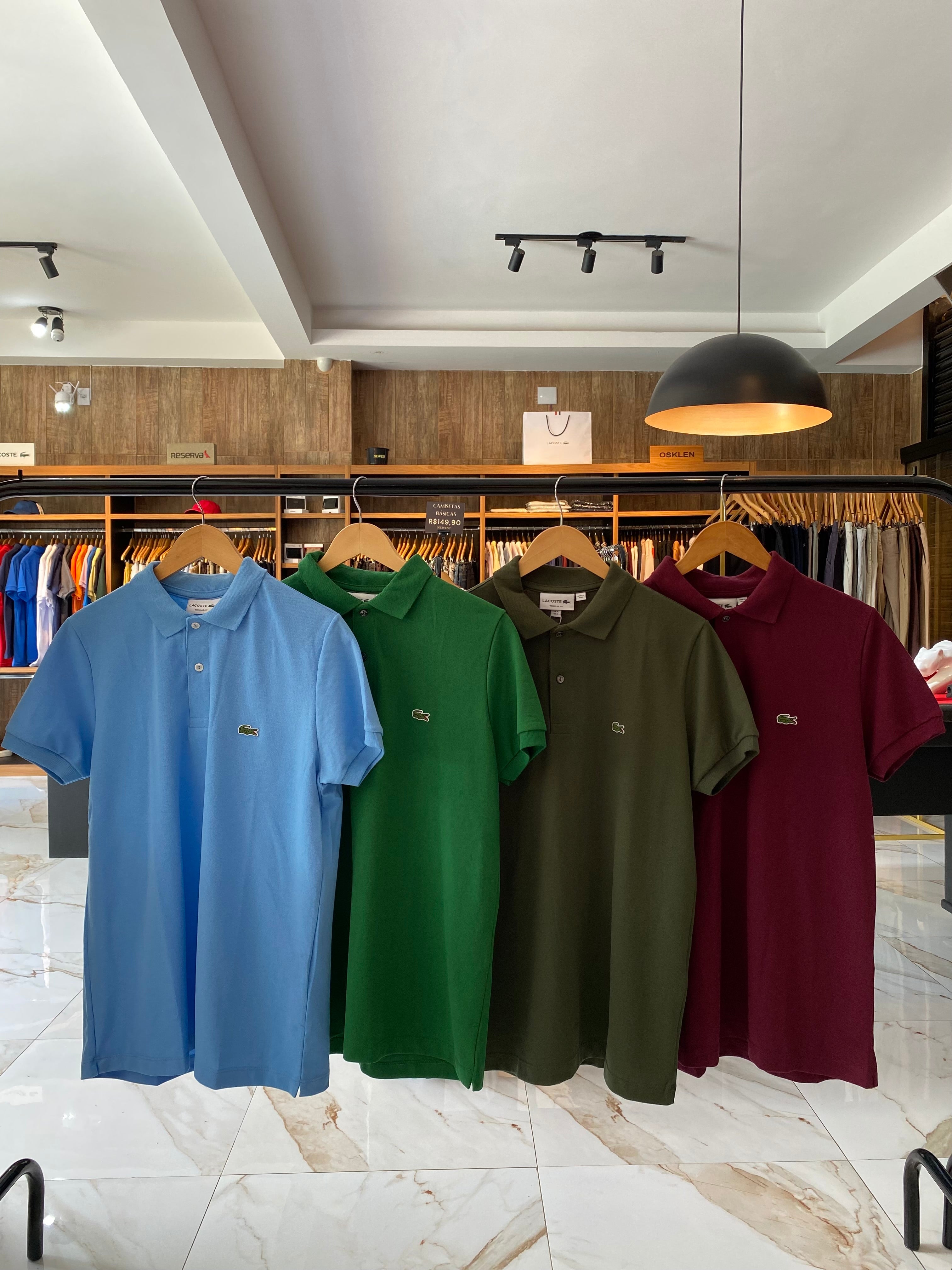 Kit 3 Camisas Gola Polo Lacoste Petit Piquet