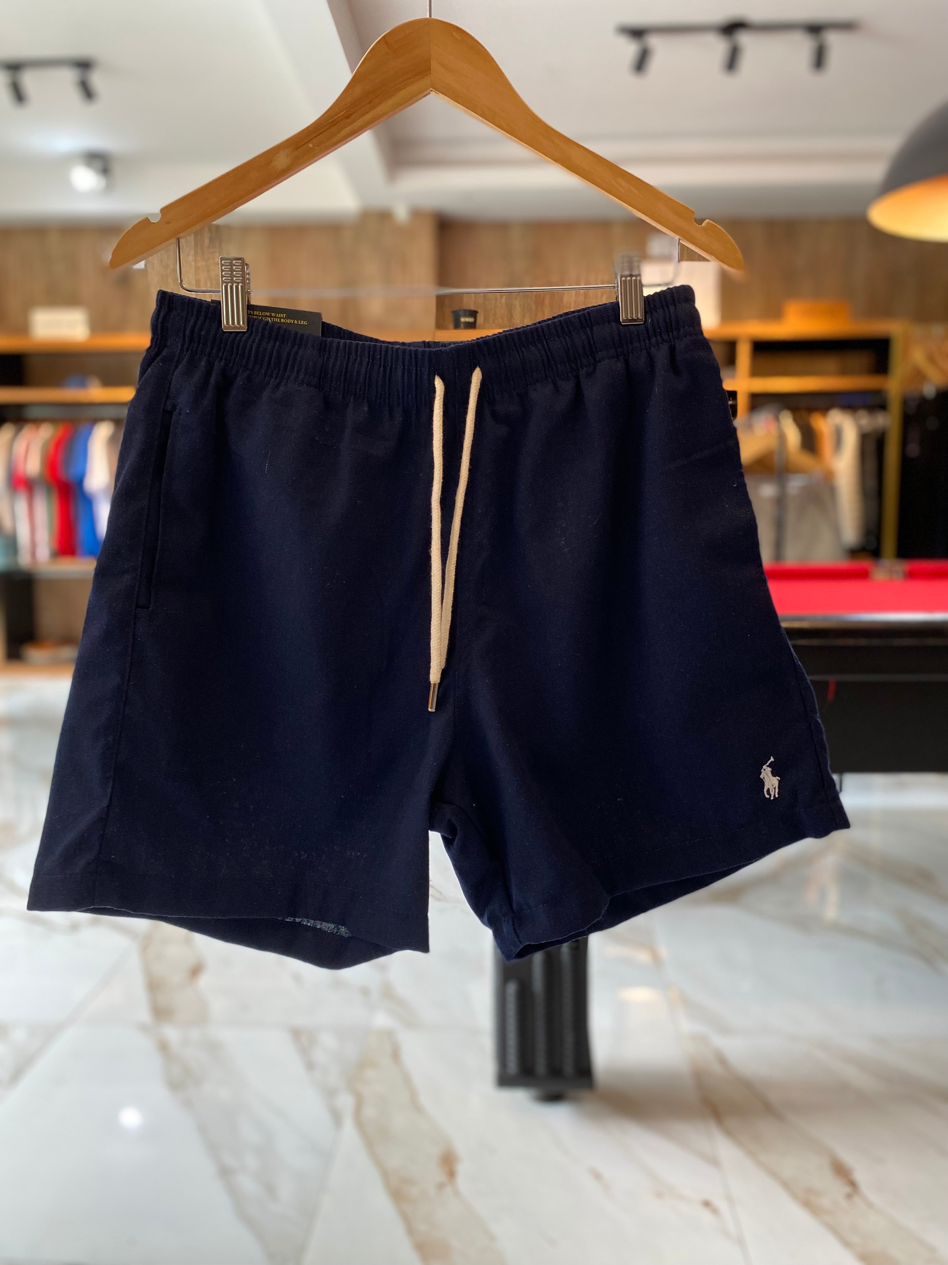 Shorts Ralph Lauren Linho Azul Marinho