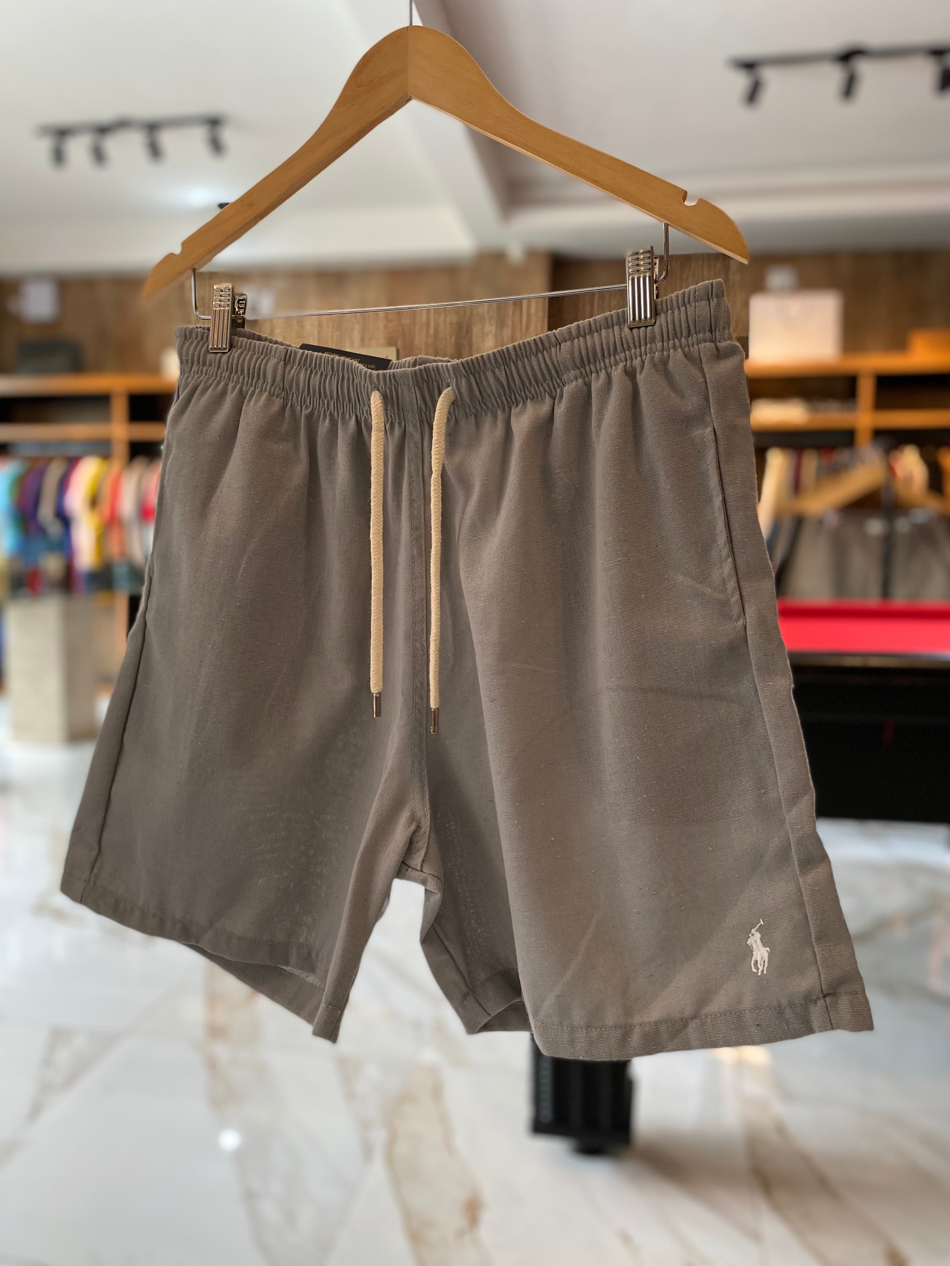 Shorts Ralph Lauren Linho Cinza