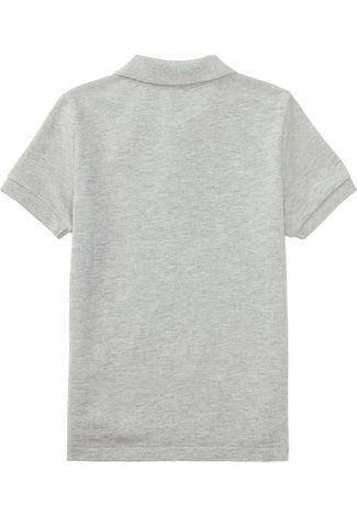 Camisa Gola Polo Ralph Lauren Masculina Custom Fit - Cinza