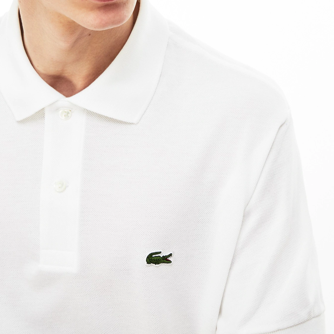 Camisa Gola Polo Lacoste Regular Fit Branca