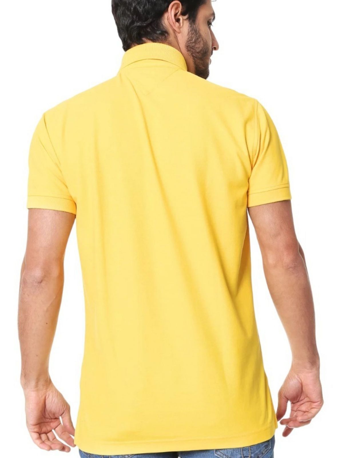 Camisa Gola Polo Tommy Hilfiger Masculina Coupe Sur Ivy - Amarela