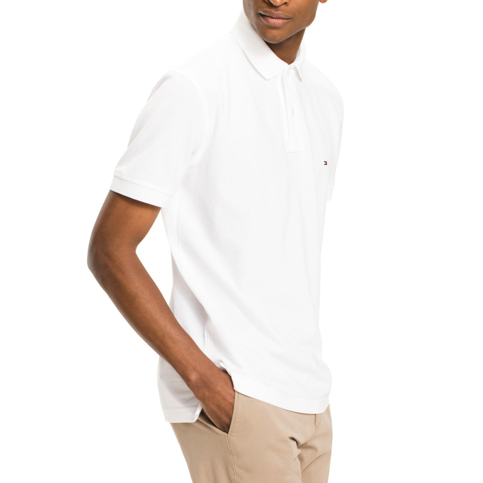 Camisa Gola Polo Tommy Hilfiger Masculina Coupe Sur Ivy - Branca