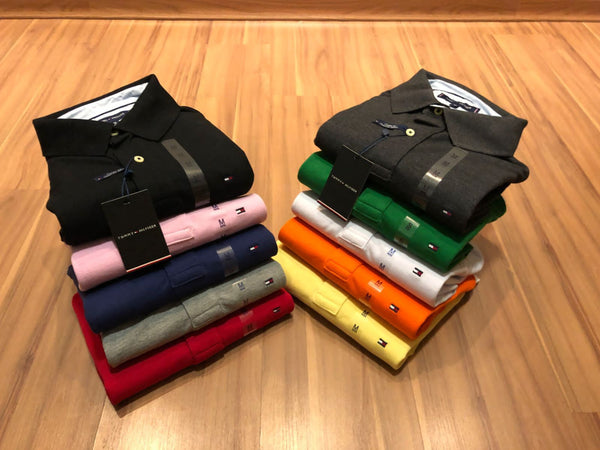 Kit 5 Camisas Gola Polo Tommy Hilfiger